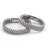 Chain Stainless Steel Braided Double Row Metal Bracelet Suitable for Men and Girls Personalized Hip Hop Rock Party Punk Jewelry Y240420