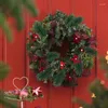 Decoratieve bloemen 10/20 stks kunstmatige dennentakken naald nep planten kerstkrans slinger slinger decoraties voor huis kerstboom ornament diy