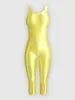 Portez des femmes de gymnastique artistique body combinaison de combinaison brillante huile lisse et mince hauteur