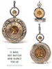 Pocket Watches Bronze Tone Hollow Case Dubbel Romeins nummer Men Automatische mechanische Steampunk Watch Self Wuring Fob Gifts