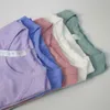 Yoga luwomens Swift Shirt Solg Solde Color Sports vormgevende taille strakke fitness shirts sportkleding lululy lemenly dames top high qualit 999 268