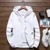 Men's Hoodies Hooded Long Sleeve Shrinkable Cuffs Pockets Zipper Placket Windbreaker Jacket Men Women Sun Protection Coat Waterproof Cargo