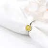 Klusterringar 925 enkel söt silver frukt citron form öppen ring för flickor student barn kreativ stil mode smycken
