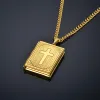 Gioielli di collana di Gesù Cross per uomini donne di alta qualità 14k Giallo Cuban Gold Cuban Maschio Foto Maschi Locket Gesù Crocifisso Collana a sospensione