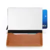 Titulares Cartão de fibra de carbono carteira de carteira Slim Aluminium Pop Up Bank Card Caso Anti RFID Protected Money Cartets com Elasticity Bolsa