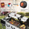 Grills Wireless Digital Bluetooth Smart BBQ/Ofen Grill Fleischthermometer 2 in 1 für Fleisch Futterraucher BBQ Charcoal Grill und Ofenraucher