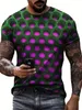 Summer Men T-shirts Optical Illusion 3D Print Graphic Round Nou Tee Shirt Casual Short Short Tops Streetwear Fashion Clothing 240409