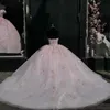 Vestidos de quinceanera rosa claro y brillante.