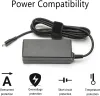 Supplies 65W USB C Fast Charger pour Lenovo Thinkpad Yoga Dell XPS Chromebook LG Gram HP Acer, etc., Adaptateur AC de type C Alimentation Cord d'alimentation