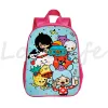 Bolsas toca life world impresas mochilas niños kawaii mochila rosada