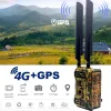 Kameror 4G MMS/GPRS Wildlife Trail Camera Outdoor Wild Hunting Camera HD 1080p Wireless App Remote Control Monitoring Cameras