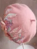 Boinas 202403-shi ins-chic lana de otoño encaje de encaje 3d flower boina gorra gorro de de ocio