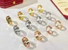 Designer Popular High Edition 18K Rose Gold Ring for Men and Women Love Carterlassic imitation Diamond Non fading Couple