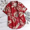 Mäns avslappnade skjortor kläder hawaiiansk skjorta blommig grafik 3d tryckt strand kort ärm Luau toppar semester tee
