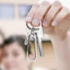 Keychains Brain Keychain Alloy Smart Brainiac IQ Key Ring Fob Chain Human