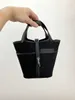 Tote bag genuine leather Familys New Versatile Bucket Cabbage Basket Cargo Canvas Bag Imported Swift Leather Combination Canvas Handheld Womens Bag