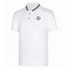 Verão masculino novo golfe ao ar livre camisa esportiva rápida de seca cor de camiseta curta de mangas curtas camiseta de lazer