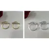 Interrupteur de bijoux uno de 50 plaquettes sur la boucle d'oreille à étalon Fashion d'oreille d'origine espagnole de haute qualité 925 Silver 14k Gold Round Boucles Festv262M