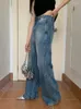 Jeans pour femmes Fashion Wave Side Zipper Pockets Patchwork Designer Full-Leng Longue Summer 2024 Tide 7ab3893