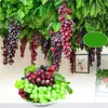 Fleurs décoratives Grapes de fruits artificiels en plastique fausse pour la maison de mariage pour le jardin de fête du jardin de jardin mini simulation