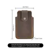 Riyao Mobile Phone Waist Sac 6-7,3 pouces Holster Holster véritable cuir portable Courte de ceinture de téléphone pour iPhone 15 Man 240419