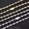 Fashion Jewelry S925 Sterling Silver Gold Plated Vvs Moissanite Diamond Chain Cuban Chain for Hip Hop