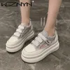 Casual Buty Platforma damska Kobieta Mokasyna okrągły stóp Modis Wedge Basket 2024 Sneaker All-Match Clogs Oryginalne skórzane lato