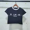 Camiseta para mujeres Diseñador de mujer Tamilla Cortada Top letras impresas T Summer Camiseta Femenina Invasional Topas de cuello de tripulación Topa S-L Y240420