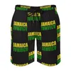 Мужские 3D Printed Ямайский флаг флаг купания Swim Trunks Fashion Лето Ямайк пляжный серф Шорты быстрые спортивные спортзал короткие брюки 240417