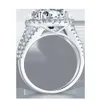 Somen lyxiga smycken 18K Platinum Plated S925 Sterling Silver Round Cut D Grad 5CT Moissanite Rings for Women Wedding