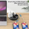 Branche Ntonpower Eu Plug Power Brind avec 2 ports USB Rallonge Ralle électrique multiprise Siglette intelligente pour la maison de téléphone