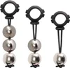 Metal Ball Cock Ring Adjustable Penis Stretcher Scrotal Pendant Weight Bearing Ring Male Penis Extender Chastity Device Sex Toys for Men (25mm,Single Ball)