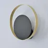 Стеновые лампы Nordic Современные светодиодные светодиодные G9 Золотые черные круглые креативные зеркало для ванной комнаты