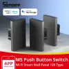 Kontroll Sonoff M5 Switchman Smart Wall Switch 120 Typ Tryckknapp Switch 1/2/3 Gang Smart Home Wall Panel App Remote Control Support R5