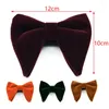 Bow Ties Fashion Velvet Big Bowties For Women Mens Groom Wedding Tie Cravat Accessories Party