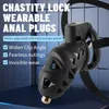 Male Chastity Cage with Urethral Sound and Chastity Belt with Anal Plug Resin Cock Cage Lightweight Chastity Device Penis Cage for Men with 4 Ring Invisible