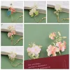 Flower Book Clip Metal Bookmarks Page Marker Chinese Style Hollowed Tassel Bokmärke Rose Paginator