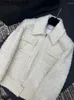 Kadın Ceketleri Spenneooy Moda Tasarımcısı Sonbahar Beyaz Renk Sıradan Ceket Down-Down Tuttalı Tassel Çok Cep Uzun Kollu Ceket