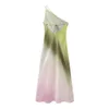 Стиль летний женский галстук асимметричный платье 3608