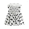 Damestanks zomer polka dot dompel top 2024 casual backless strapless sexy elegant chic