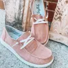 Fitnessschoenen Blwbyl Casual veter canvas Loafers Zomer zacht ademende student meisje lichtgewicht dames sneakers plus maat