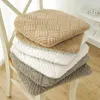 Oreiller style minimaliste en peluche tampons de siège de couleur couleur épaissie de tabouret de bureau épaissie mat 40x43cm