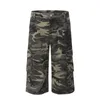 Short masculin camouflage cargo mens de safari estival style safari droit des pantalons lâches hommes