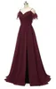 Split Long Prom Kleider Spaghetti Schatz Rückenless Schnürschnürchiffon-Falten Rüschen A-Line Plus Size Formal Event Party Kleid pd14