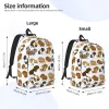 Väskor Guinea Pig Procession ryggsäck för barnens studentskola bokväska söta djurälskare djur kawaii fluffig husdjur dagpack