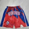 Lakers 76ers Supersoniczne Grizzlies Bucks Basketball Spodnie tylko Kieszonkowe spodnie Blue Ball Spodnie