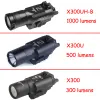 Scopes Tactical Taschenlampe x300UHB x300UA X300 Blitzhellweiß weiße LED -Jagdtaschenlampe für 20 mm Picatinny Rail Hunting Accessoires