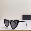 심장 선글라스 오리지널 고품질 디자이너 남성용 고품질 디자이너 선글라스 유명한 세련된 클래식 레트로 여성 유리 고급 브랜드 안경 패션 SL181 선글라스
