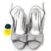 Dress Shoes Est Latest Design Italian With Matching Bags Decorated Rhinestone African For Women High Heels Party Pumps
