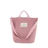 Bags Women Corduroy Shoulder Bag Large Capacity Cloth Handbag Tote Female Crossbody Messenger Bags Ladies Simple Canvas Zipper Purses